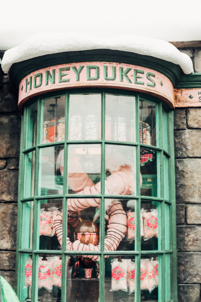 Shop windows for Honeydukes sweets shop