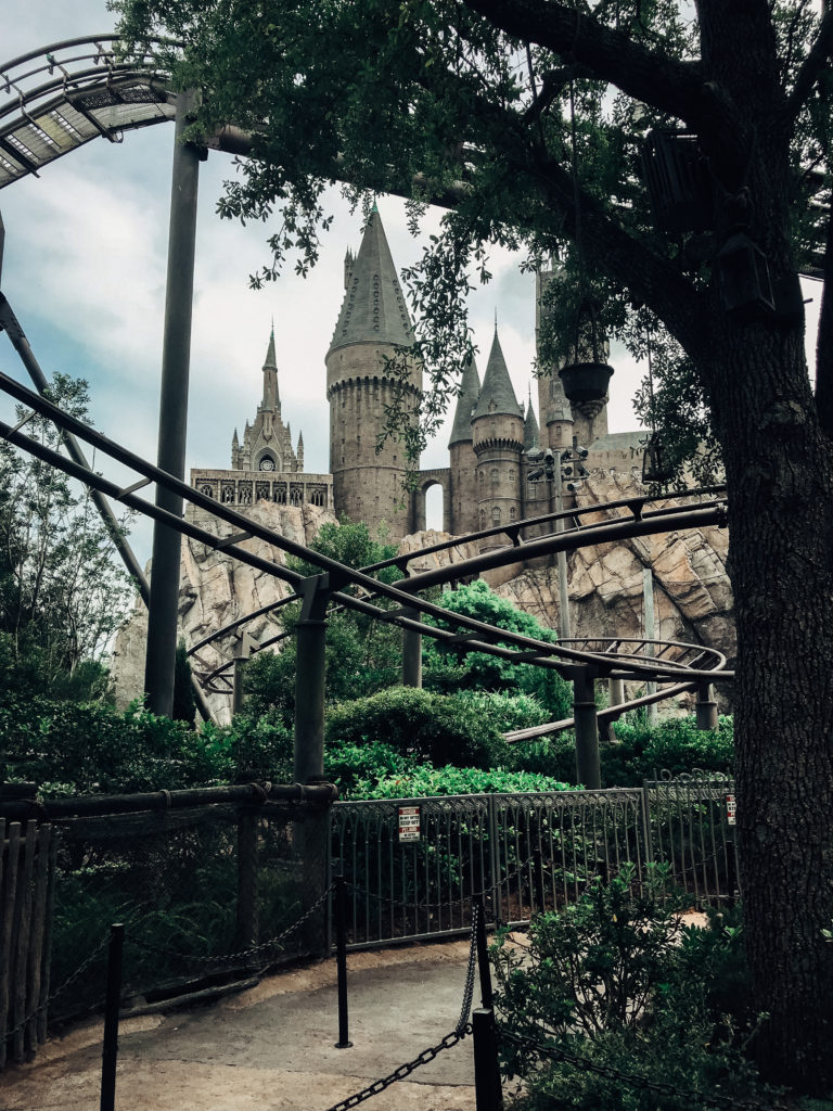 View of Hogwarts from Flight of the Hippogriff roller coaster