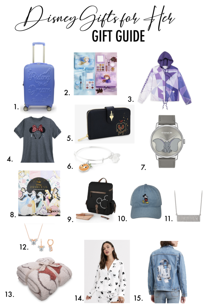 
My favorite Disney gifts for women! Gifts that are perfect for the Disney obsessed girl in your life, from Disney style outfits, to Disney watches to Disney Parks bags and Disney Frozen beauty sets. These Disney Christmas presents are the perfect addition to your next holiday Disney world trip!
